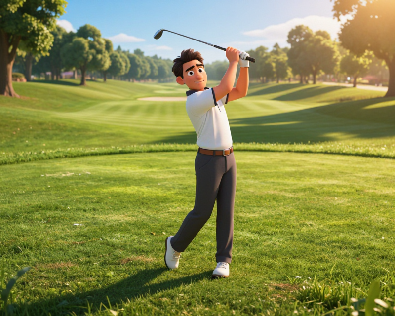 Professional Golfer Swing