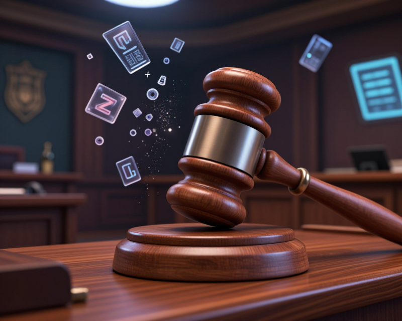 Symbolic Courtroom Scene
