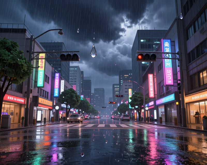 Rainy Seoul Night