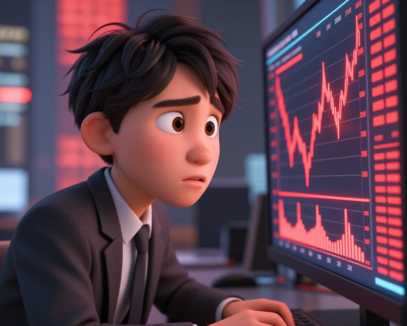 Worried Trader in Seoul
