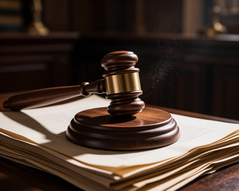 Cinematic Courtroom Gavel