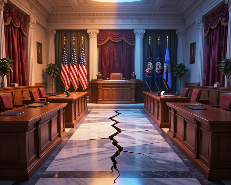 Symbolic Political Divide in US Capitol