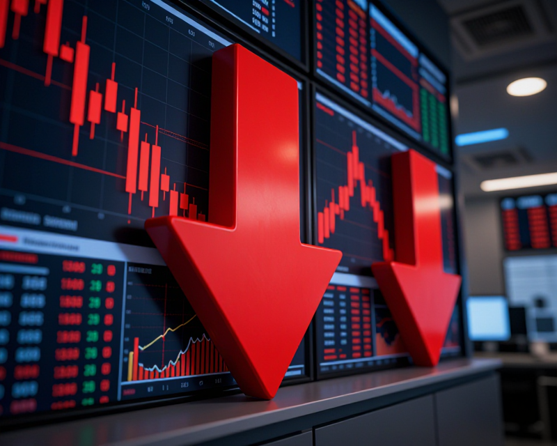 KOSPI Market Crash Illustration