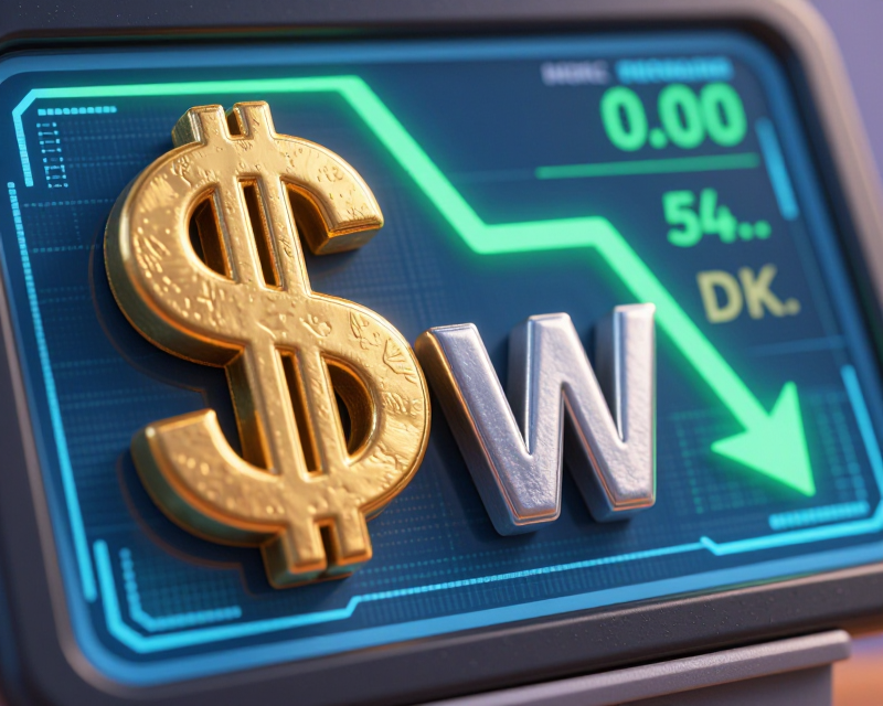 USD and KRW Exchange Rate Concept