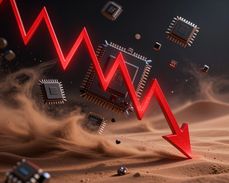 Stock Market Crash Illustration