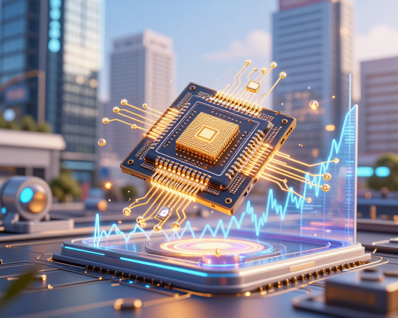 Semiconductor Chip Rally Illustration
